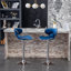 Tabouret de bar rotatif ajustable en velours, ensemble de 2-490448346