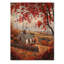 Cottage in the Autumn Hills I - Décoration murale campagne en bois - sur bois de pin naturel-1513139438