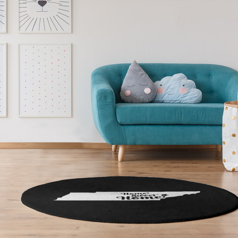 Chenille Indoor Rug, Round 5'