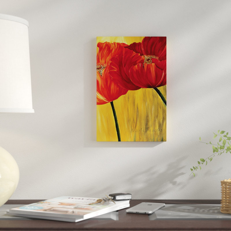 « danse tulipes ii », impression sur toile, H 60 po x l 40po x P 1,5 po, Toile tendue, Pas de tapis