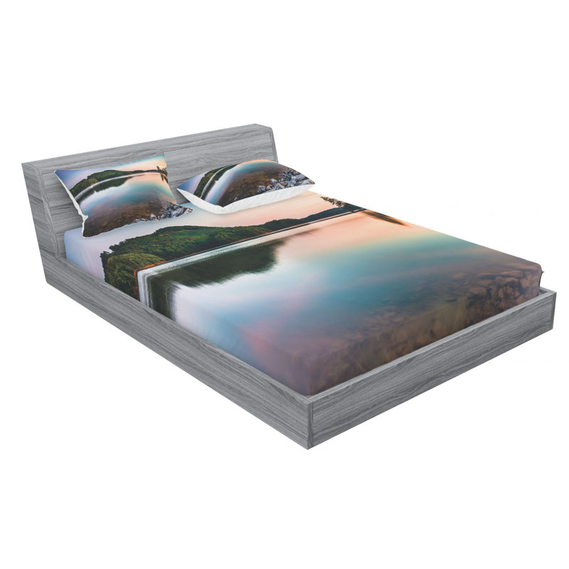 Microfiber Sheet Set, Queen Sheet Set with Fitted Sheet