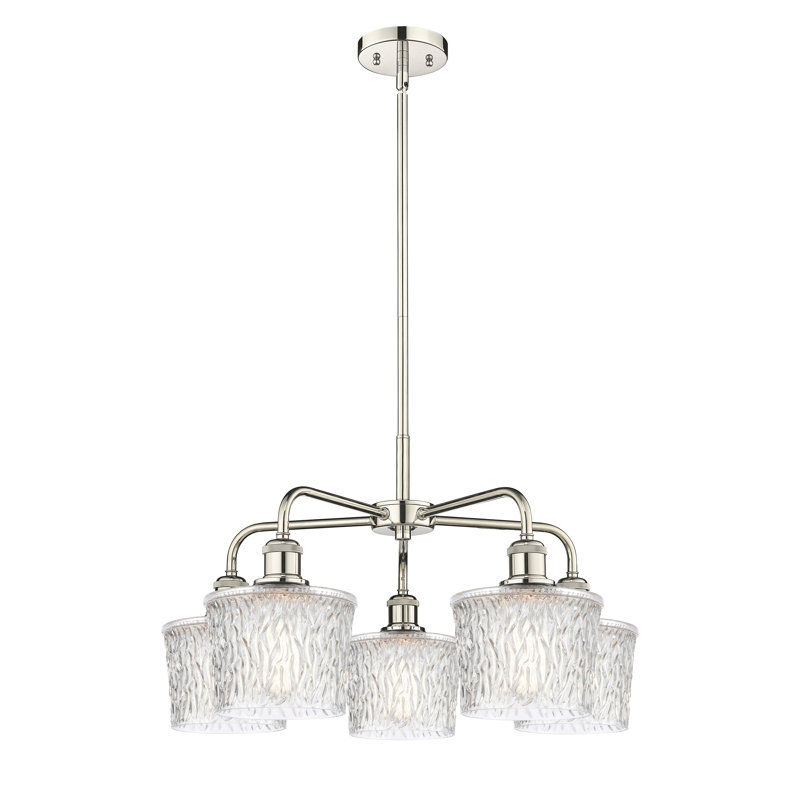 Lustre bol 5 lumières Iverson, Nickel poli