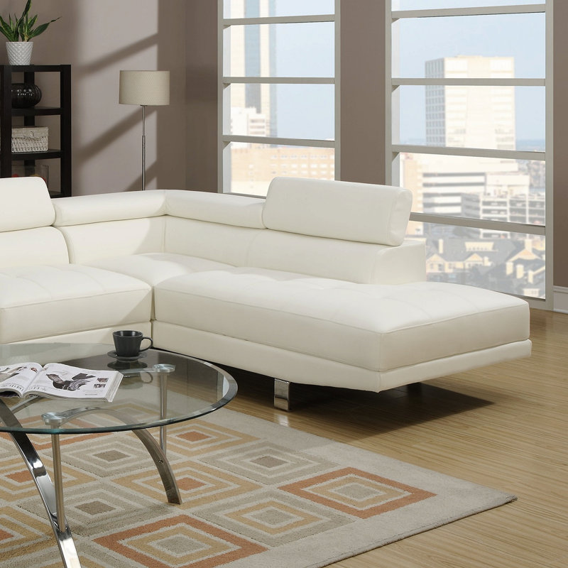 Canapé modulaire en similicuir blanc