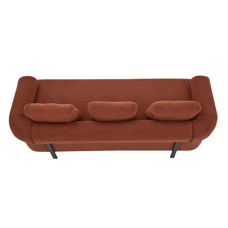 3 orange, 78 pouces de long, avec 3 coussins pour le salon, la chambre à coucher, un appartement - confortable et polyvalent