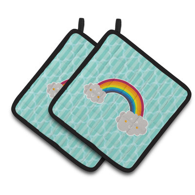 Caroline's Treasures Geometric Polyester Potholder Set
