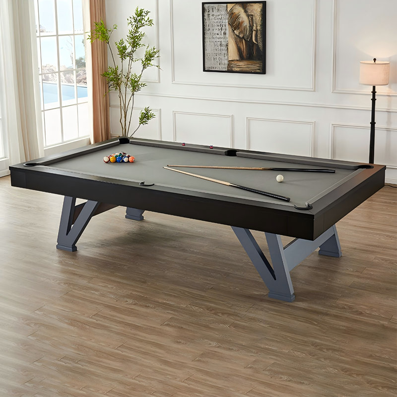 Table de billard en bois massif 9 pi Premium, 31.89" H x 112.2" W x 62.2" D