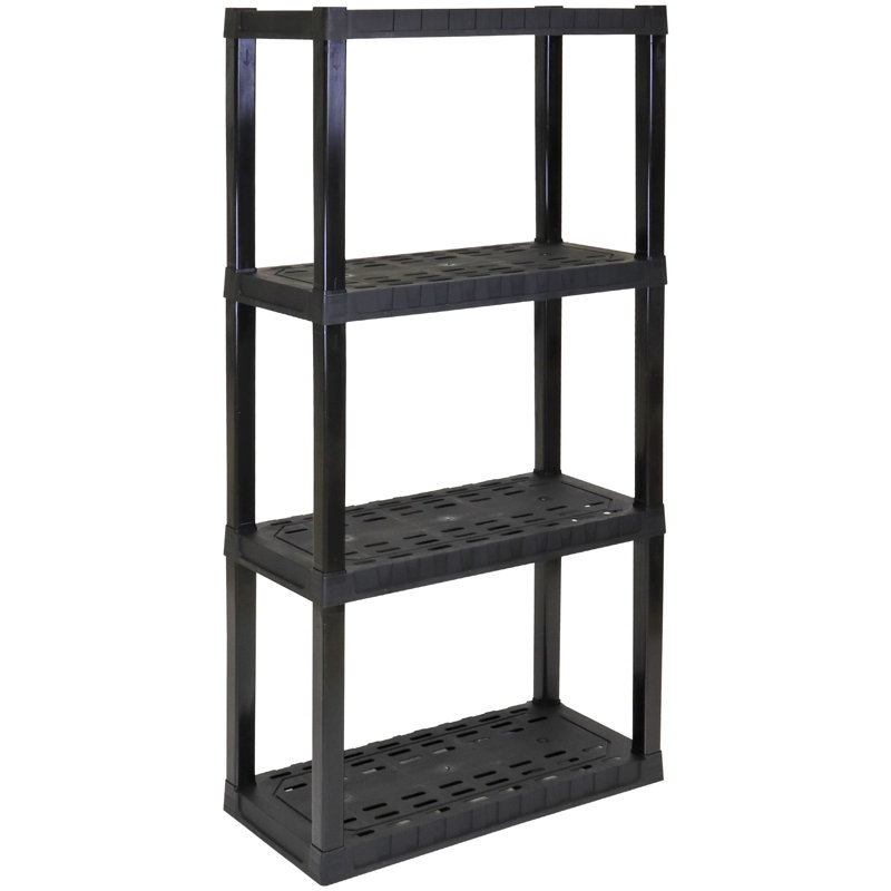 Oskar 144.78cm 4 Shelving Unit, Black