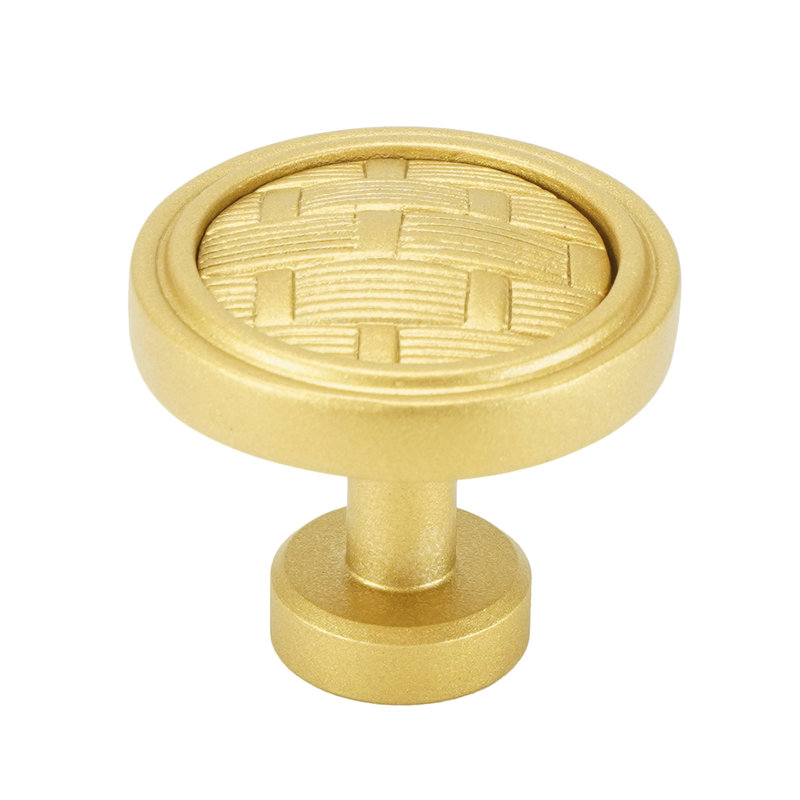 Spectra Weaves knob in gold finish, Gold