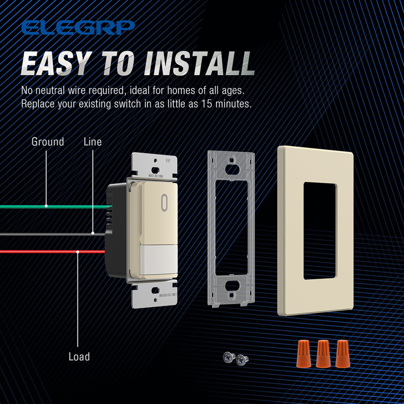 5 Tamper Resistant 180 Degrees Single Pole Motion Sensor, Light Almond