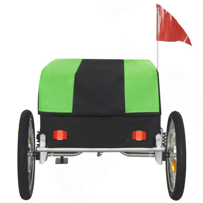 Remorque de cargaison de vélo robuste avec housse imperméable amovible - capacité de 88 lb, roues tout-terrain de 16 po et conception pliable pour le camping, épicerie rouge noir
