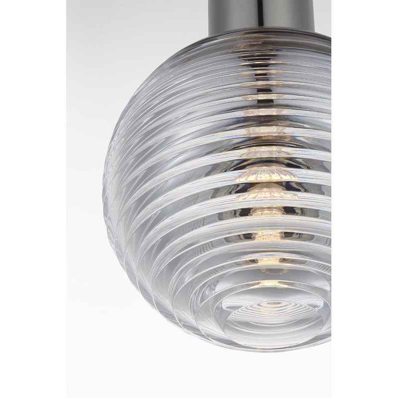 Waterford Circon 5" Mini Pendant with Clear Crystal, Polished Nickel