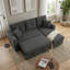 71 " Caramel Sectional Sofa With Pull Out Bed，L Shaped Couch With Reversible Storage Chaise-215204472