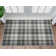 Kehr Plaid Farmhouse Geometric Dark Gray Flat-Weave Area Rug