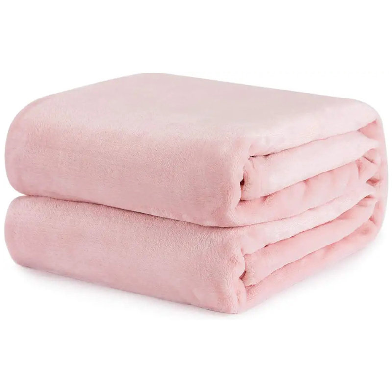 Throw Blanket, 90" W x 108" L, Pink