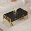Table basse moderne moderne avec 4 tiroirs et base dorée-423555667