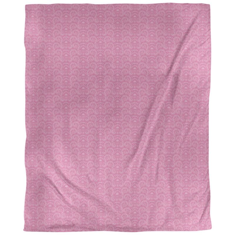 Troisième tissu oculaire, Rose / blanc, L 58 po x l 36 po, Faux lin