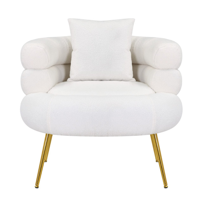 Fauteuil demi-tonneau en polyester 33,5 po