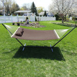  Quilted Designs 2-Person Polyester Spreader Bar Hammock with Stand