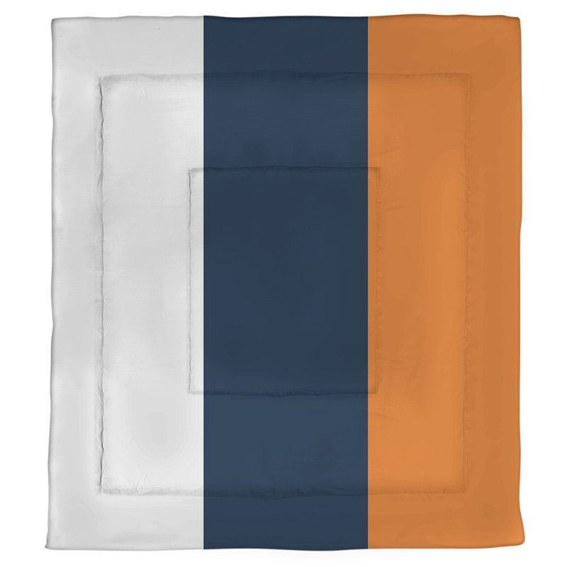 Baltimore Baseball Single Reversible Comforter, Twin Comforter, Blue/Orange