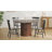 48"W Round Dining Table with 2 Storage Shelves Seats 6