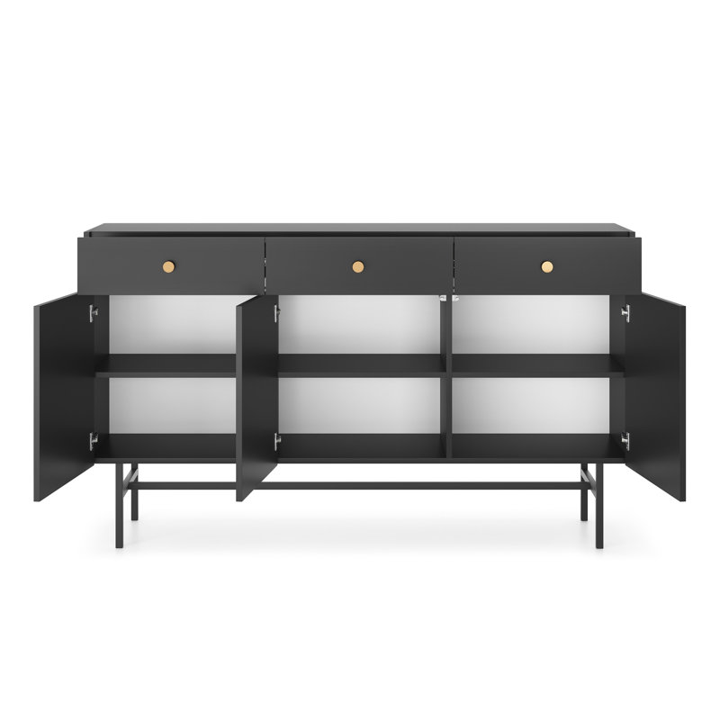 155cm Sideboard, Black
