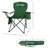 Wakeman Oversized Camping Chair with Cupholder and Cooler- Folding Chair with 300lb Capacity, Green