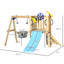 Balançoire en bois pour la glissade, le fort et la balançoire, conception compacte, Spark Imagination extérieur: glissade avec fort, haute stabilité, caractéristiques de jeu simulées