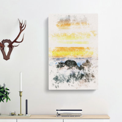 Mountain Peaks - Wrapped Canvas Painting