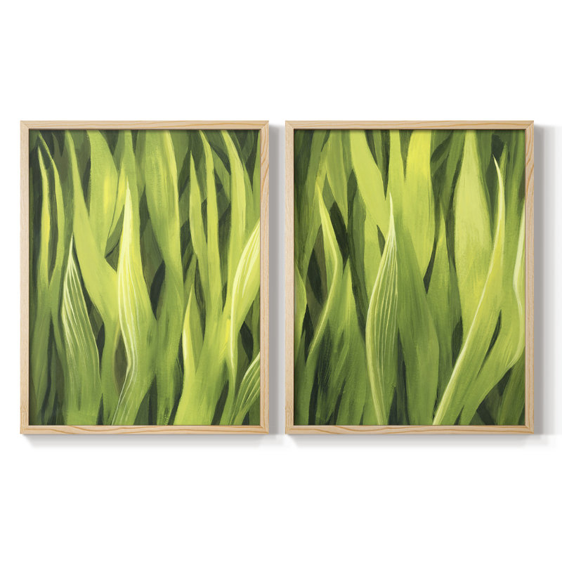 «Blades of Grass I», reproduction encadrée de qualité supérieure - prête à être accrochée - aucun clou requis - aucun clou requis