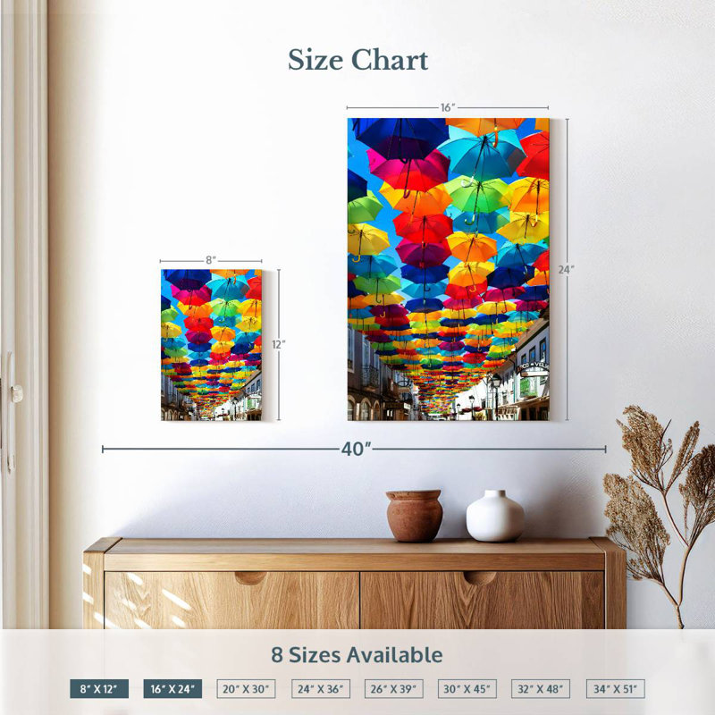 Kerner Colourful Umbrellas I, 24" H x 16" W