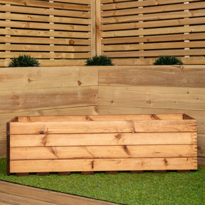 Caullin Wood Pot Planter