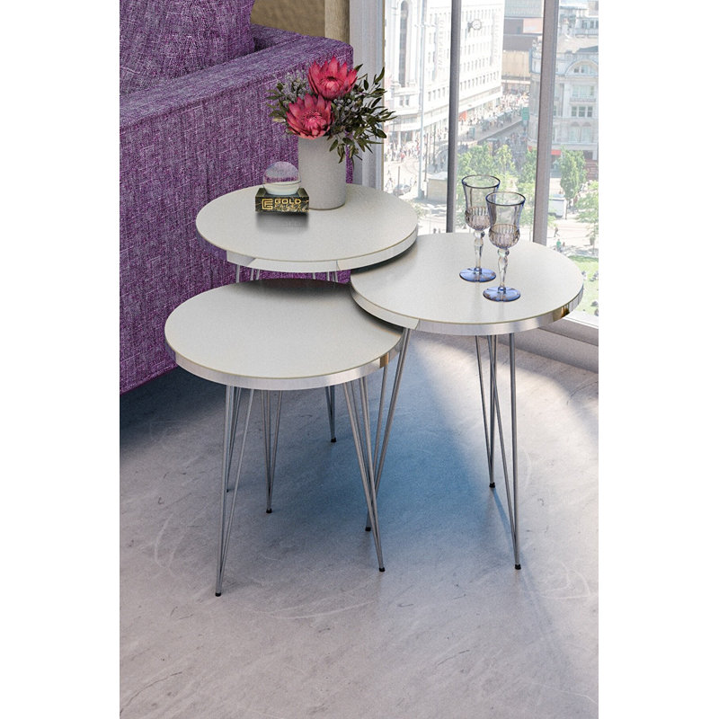 Bushraa 14cm Console Table, White