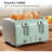 OVENTE Electric 4-Slice Toaster Machine with 6-Shade Selector Setting, Cancel Button, Defrost Function, Crumb Tray, 1400W Power and Wide Slots for Bagels, Waffles and Puff Pastry, Light Blue TS4410LBL