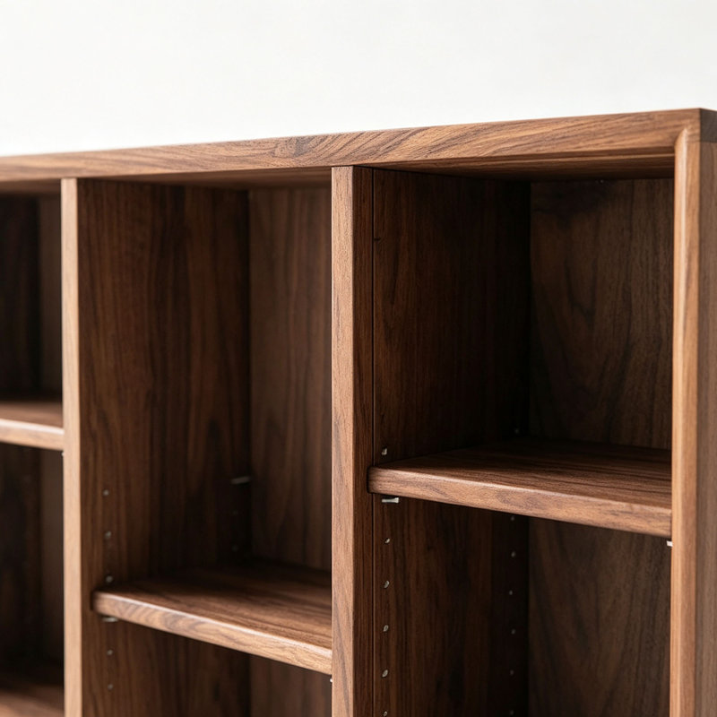 petite bibliothèque simple de style japonais, Marron foncé