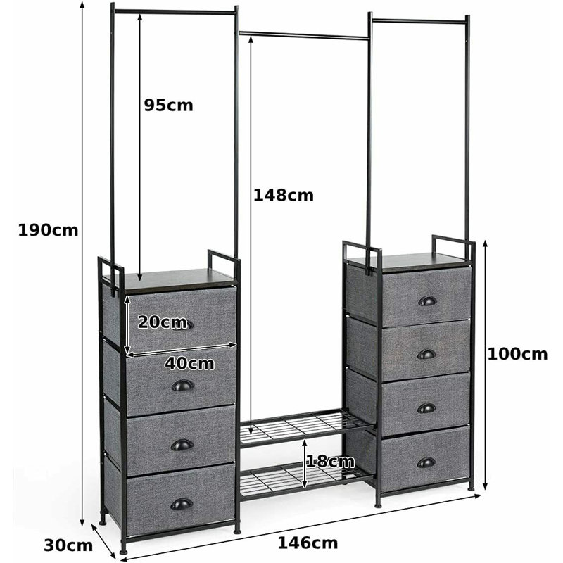Delmarco 145cm Clothing Rack