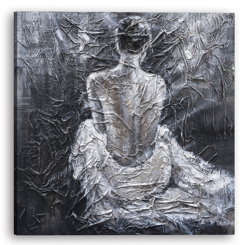 «A Lonely Night», reproduction de peinture à l'huile sur toile tendue, H 12 po x l 12 po x P 1 po