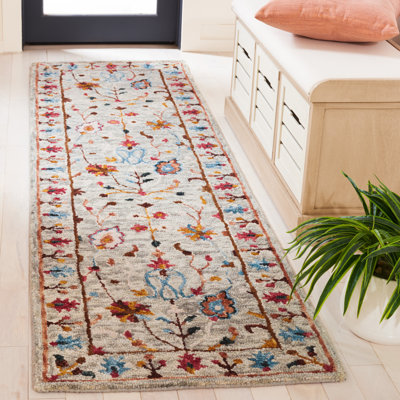 Lozoya Floral Hand Tufted Wool Cotton Rug 