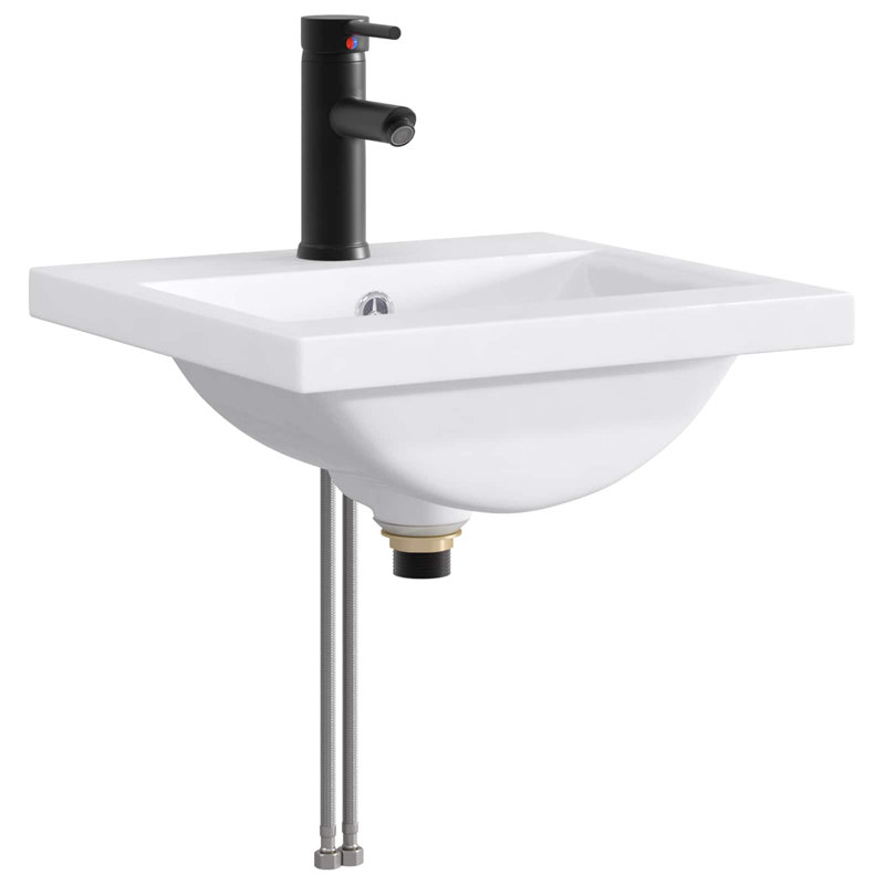 Belfry Bathroom 400mm W Metal Sink, Matte Black