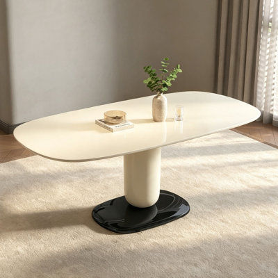 Lacquered Oak Wood Dining Table