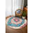 Gulustan Blue Oriental Machine Printed Cotton Polyester Area Rug-1669365746