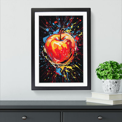 XYZ-FRM-V1223-1829 Apple Abstract No.2 - Single Picture Frame Print on Wood