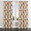 Rideaux occultant Modern - Rideau à œillets orange chaud Shibui - 1 panneau-878441656-878441657