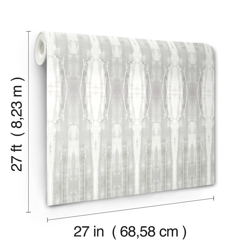 Striped Wallpaper Double Roll, Fog