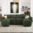 Chenille U-Shaped 4-Seat Storage Sofa King Pull Out Bed Sleeper Livingroom Modular Sectional Sofa Apartment Couch-548662818