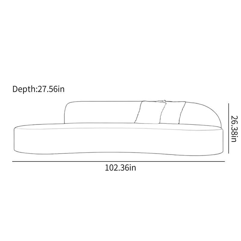 Phulkana, 26.38" H x 102.36" W x 27.56" D, 4, Enprise Off White Sherpa