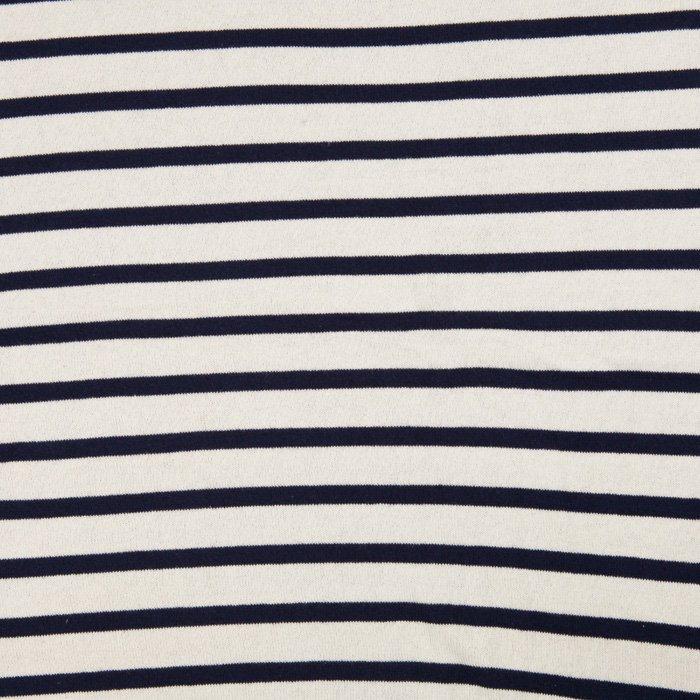 Beach Stripe Knitted Throw Blanket, Navy/Natural