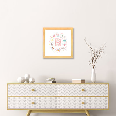 Illustrated Letter R Pink - Print
