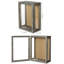 Wood Shadow Box with Frame in Grey