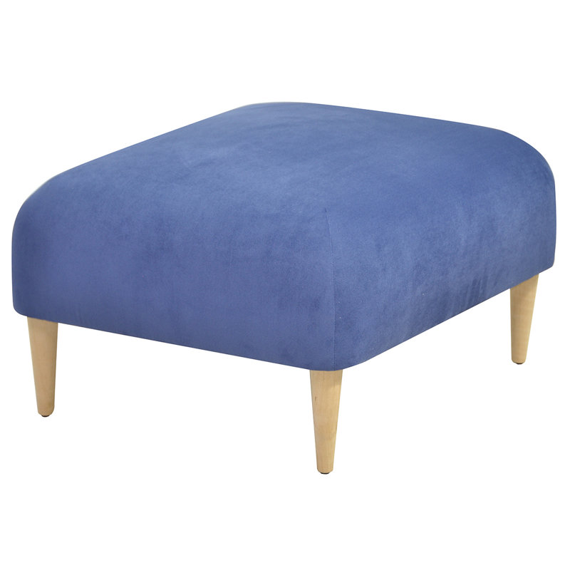 Jupi 60cm Wide Square Cocktail Ottoman, Blue