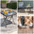 Square Glass Outdoor Folding Side Table-1872010582